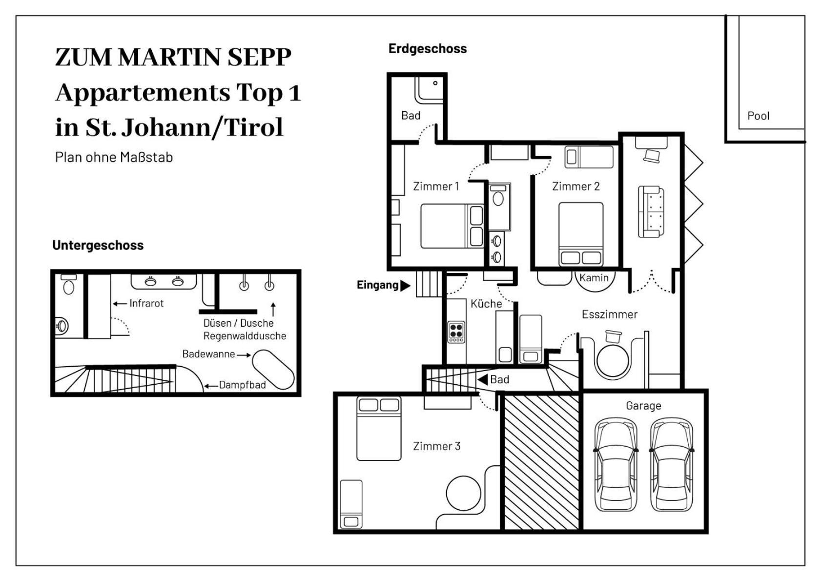Zum Martin Sepp Appartements Im Martinshof Sankt Johann in Tirol Dış mekan fotoğraf